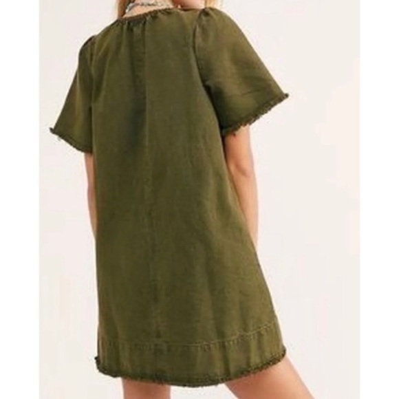 Free People When Hearts Align Denim Mini Dress - Picture 3 of 14